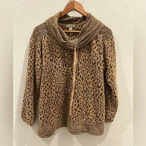 One World Long Sleeve Animal Print Size Medium